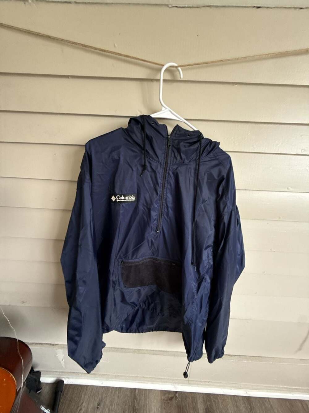 Columbia Windbreaker Jacket Size XL Blue Packable